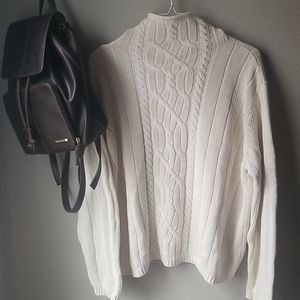 Beautiful vintage mock neck cable knit